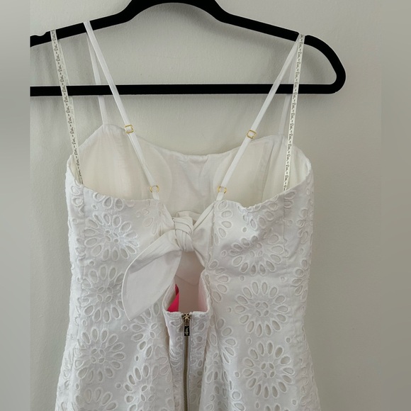Lilly Pulitzer White Pinwheel Eyelet Shelli Cotton Dress Size 8 - Picture 7 of 10